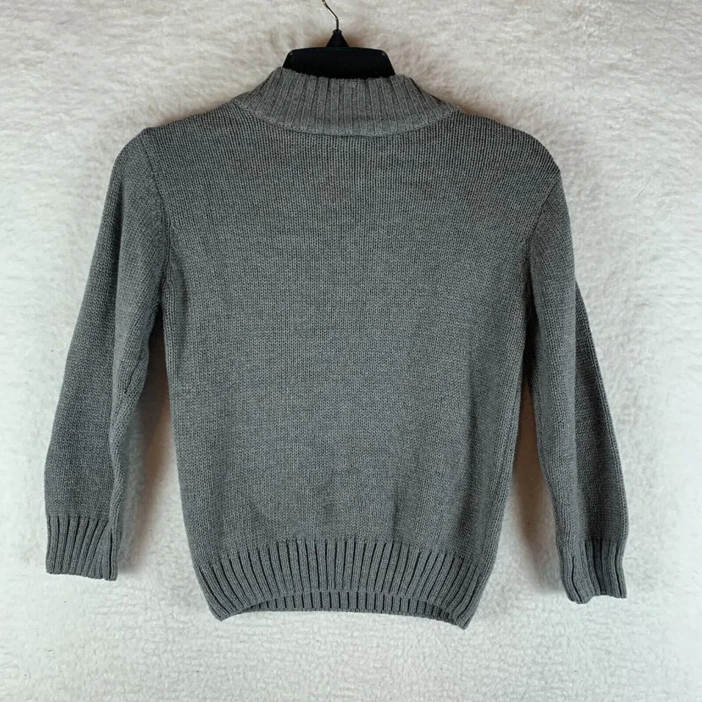 Gymboree Kids Fair Isle Grey Sweater Fleece Neck Lining Size 5-6‎ NWT 6474